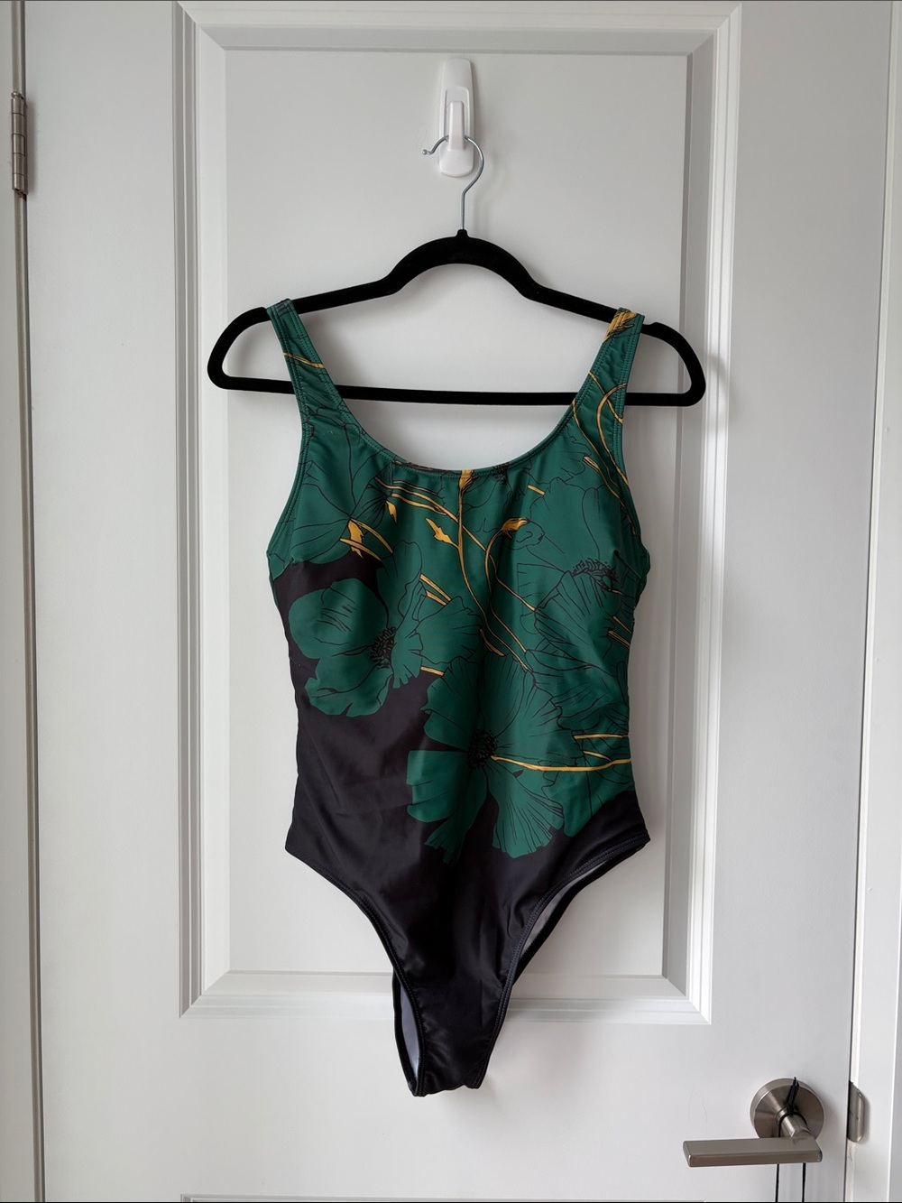 NWT SHEIN Floral Contrast One Piece Bathing Suit
